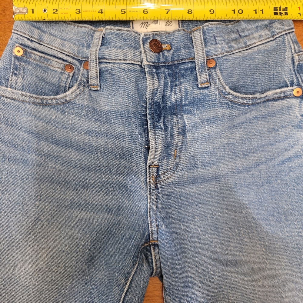 Madewell Petite Perfect Vintage Light Blue Denim Straight Leg | 23P - Picture 2 of 11